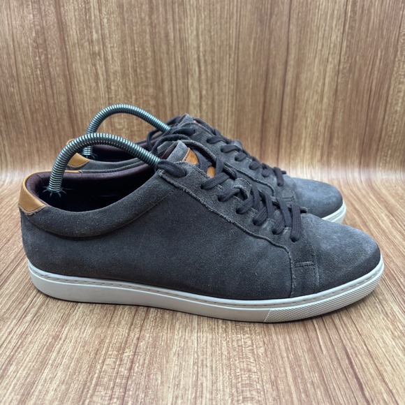 Allen Edmonds Port Washington Canal Court Suede Sneakers Grey Mens 8.5 3E Wide